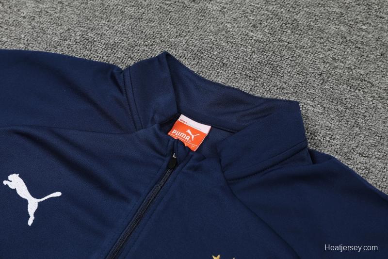 2022 Italy Navy Half Zipper Tracksuit