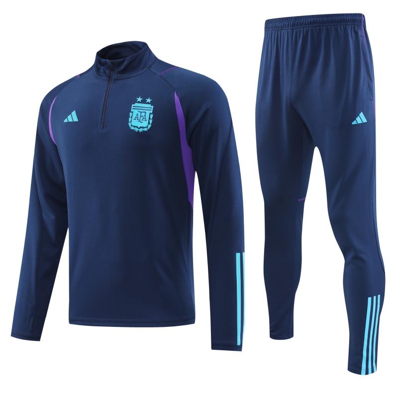 2022 Argentina Navy Half Zipper Tracksuit