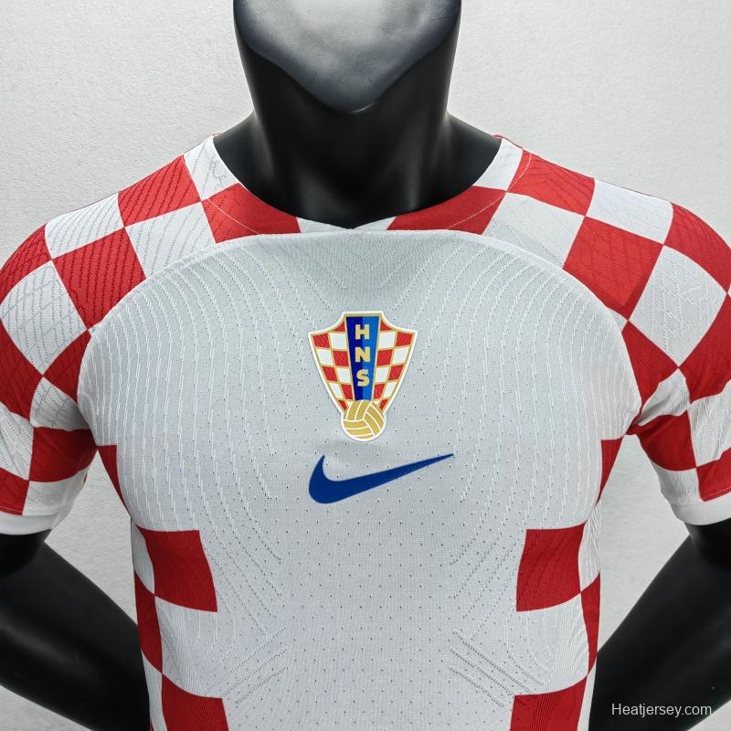 Player Version 2022 Croatia Home Soccer Jersey