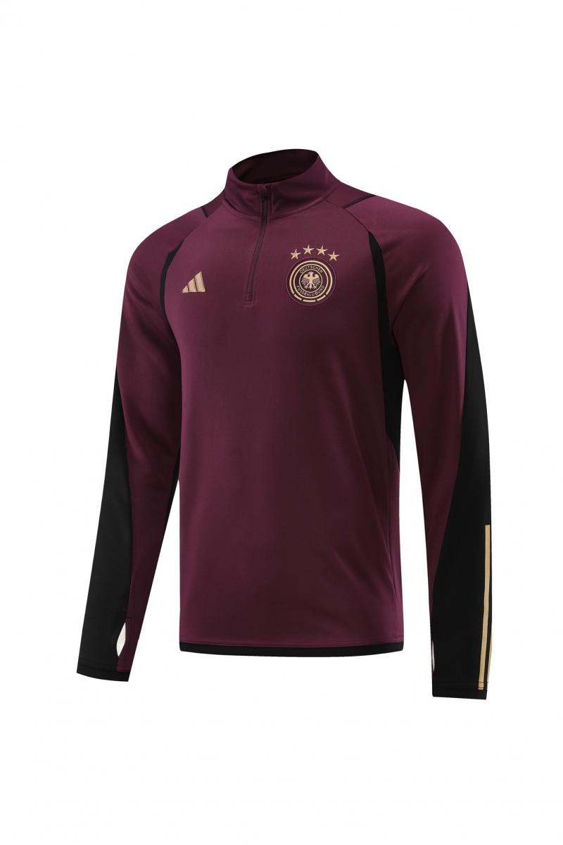 2022 Germany Wine Half Zipper Tracksuit