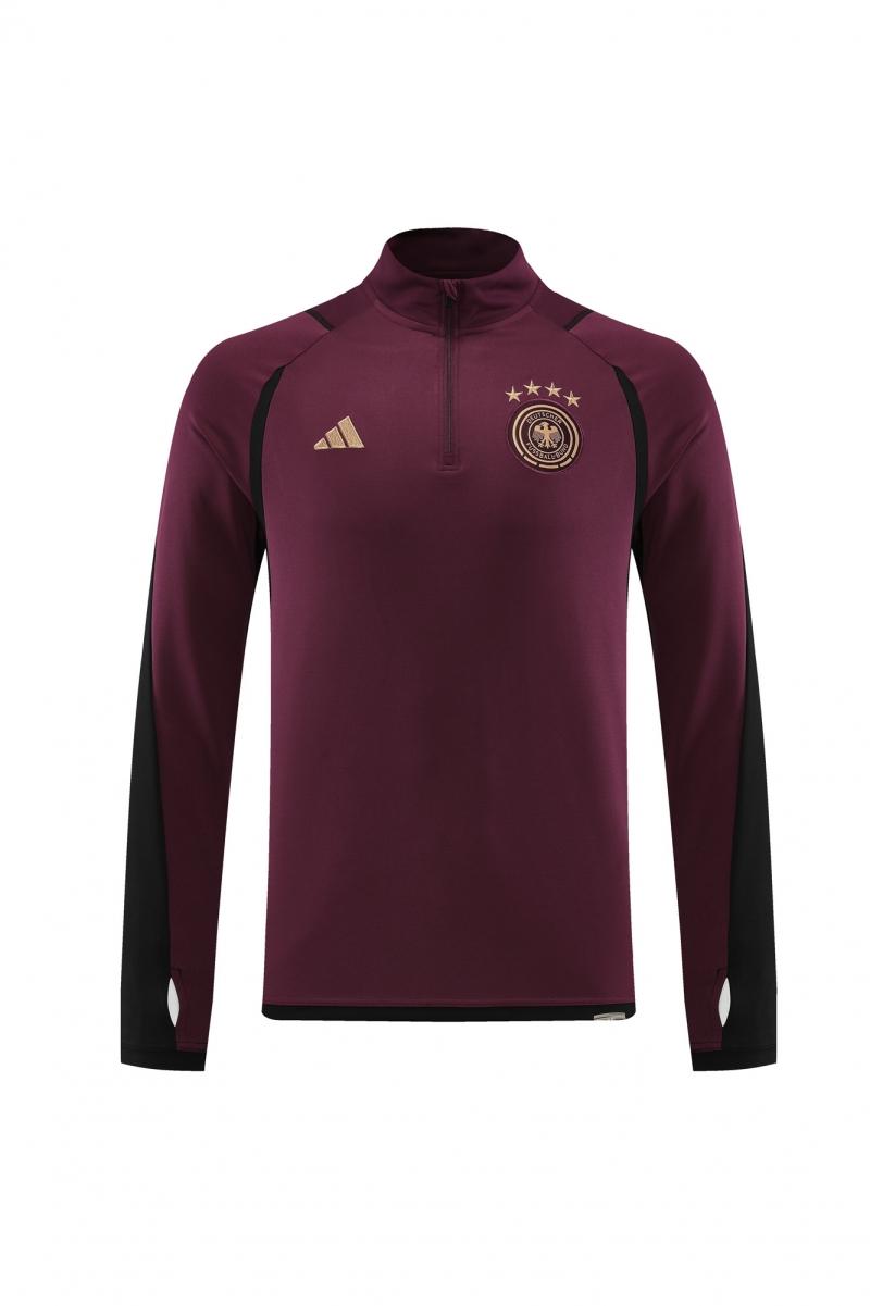 2022 Germany Wine Half Zipper Tracksuit