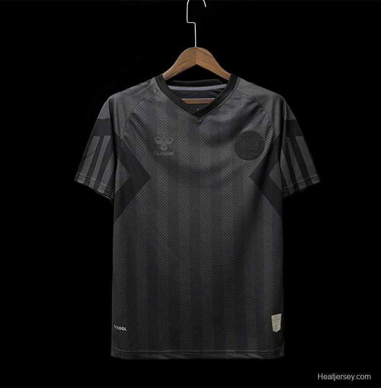 2022 Denmark Away Black Soccer Jersey