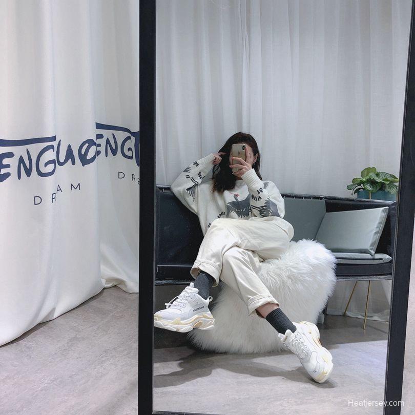 Men/Women Balenciaga Triple S Sneaker White/Grey