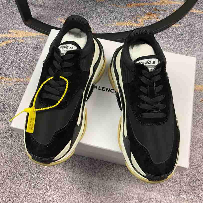 Men Balenciaga Triple-S 2 Yellow Black Sneaker