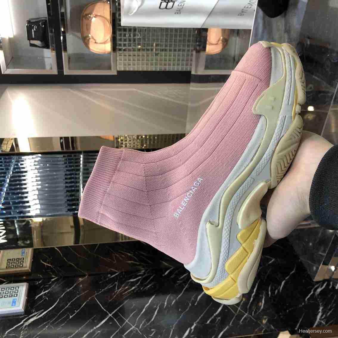 Men/Women Balenciaga Speed Pink Sneaker Item 6380270