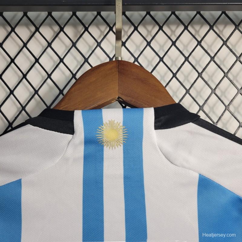 3-Stars 2023 Kids Argentina Home Jersey