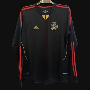 Retro 2011 Mexico Away Black Long Sleeve Jersey