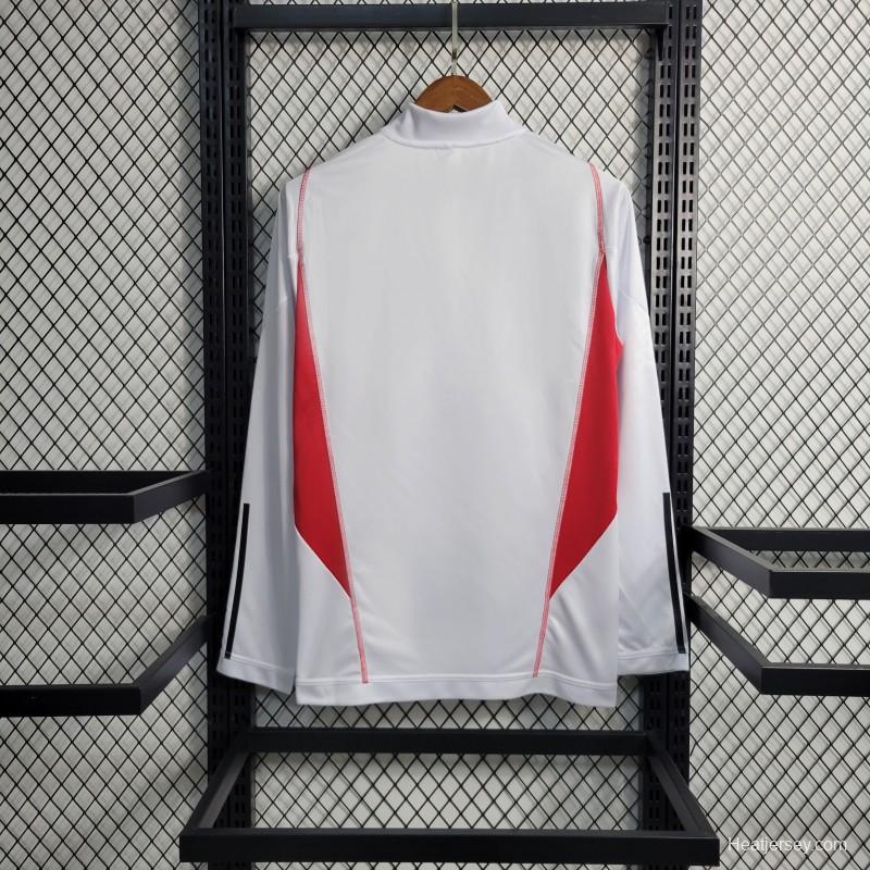 23-24 Sao Paulo White Red Full Zipper Training Jacket