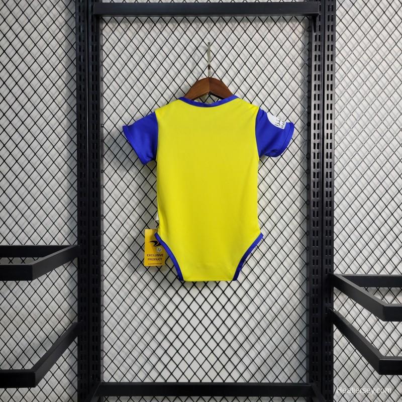 23-24 Baby Al-Nassr FC Victory Home Soccer Jersey Baby 6-18 Month