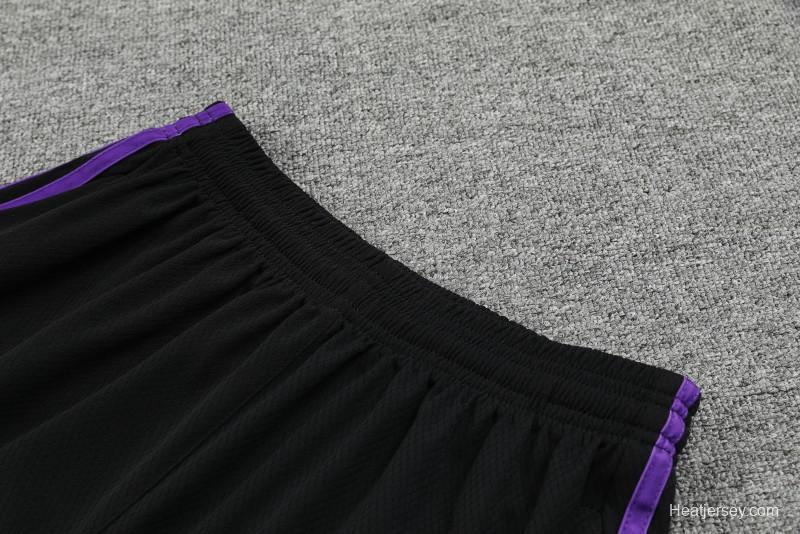 23-24 Real Madrid Purple Vest Jersey+Shorts