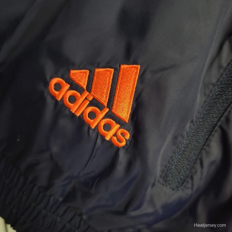 2023 Adidas Navy White Orange Windbreaker