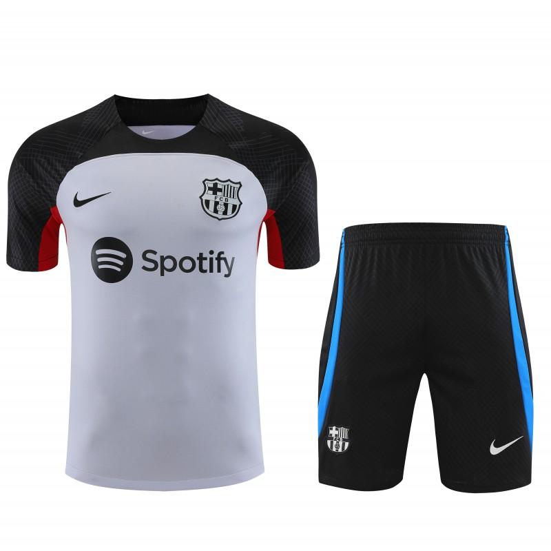 23-24  Barcelona Grey Black Short Sleeve Jersey+Shorts