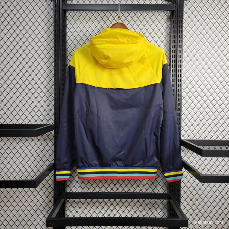 24/25 Boca Juniors Navy/Yellow Windbreaker