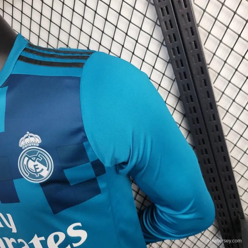 Retro 17/18 Real Madrid Third Long Sleeve Jersey