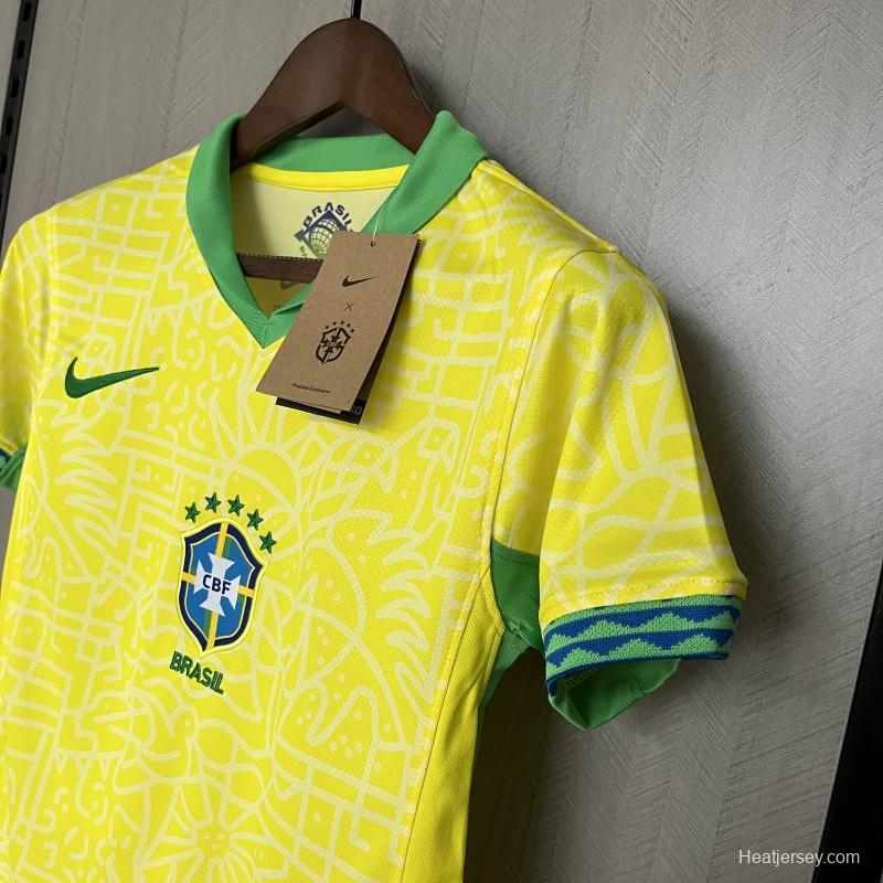 2024 Womens Brazil Home Shirt Jersey