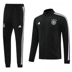 2024 Germany Black Full Zipper Jacket +Long Pants