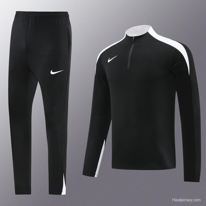 24/25 Nike Black Half Zipper Jacket+Long Pants