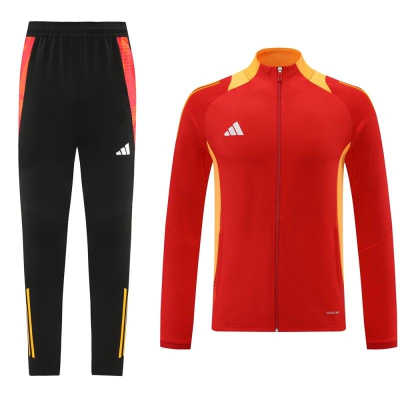 24/25 Adidas Red/Orange Full Zipper Jacket +Long Pants