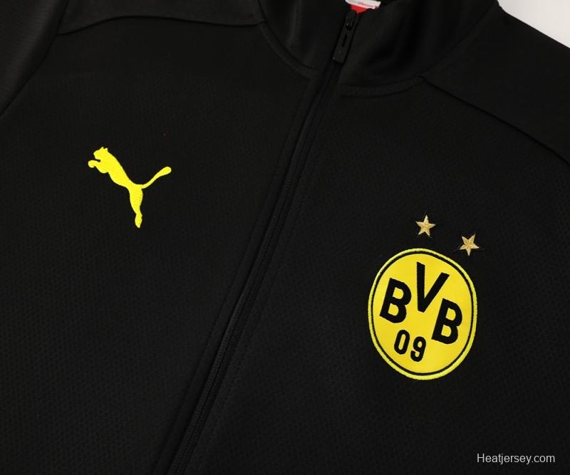 24/25 Borussia Dortmund Black/Yellow Full Zipper Jacket +Long Pants