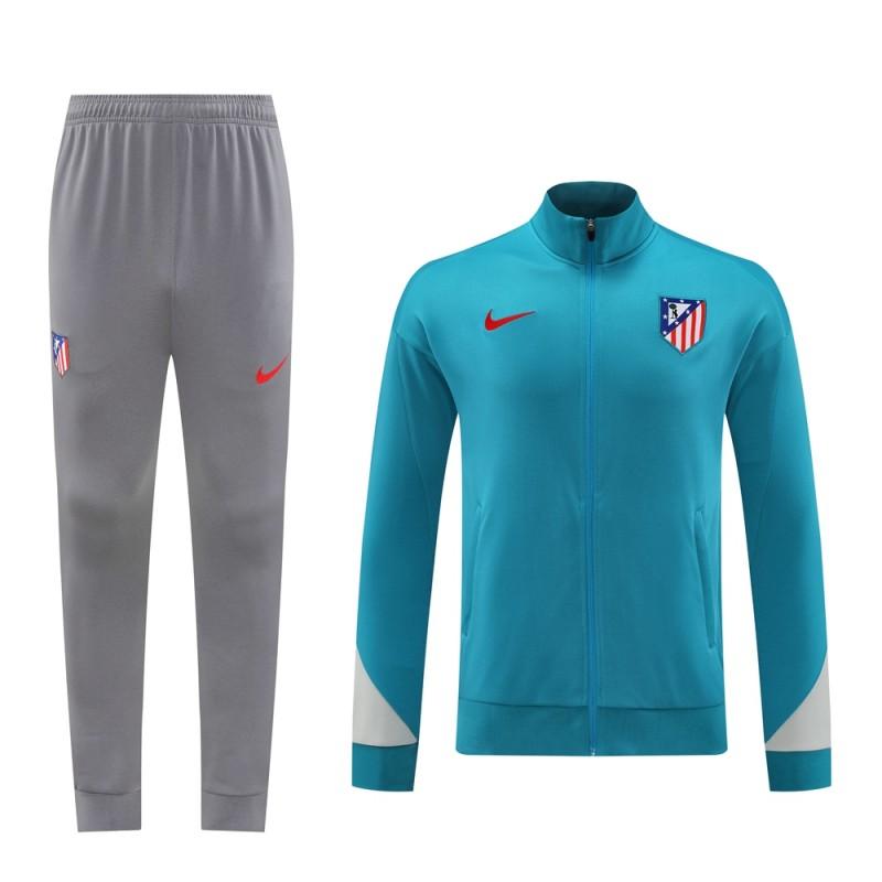 24/25 Atletico Madrid Blue Full Zipper Jacket +Long Pants