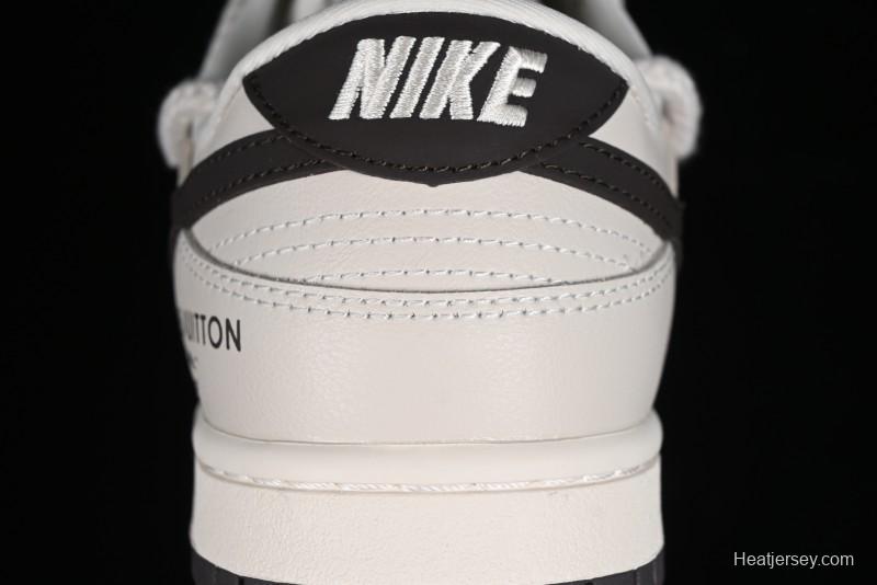 Nike SB Dunk Low LV Collaboration - Coffee Pig Anniversary High-End Custom Low-Top Casual Skate Shoes - XX2025-328