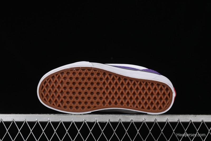 Vans Classics Knu Skool Full-Grain Leather Retro Sneakers with Chunky Silhouette - VN000CS0DRV