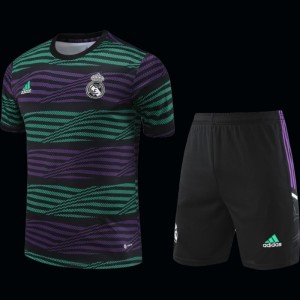 23-24 Real Madrid Stripe Pattern Short Sleeve+Shorts