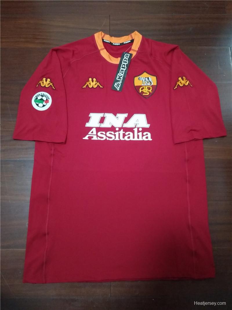 Retro 00/01 AS Roma Home Jersey