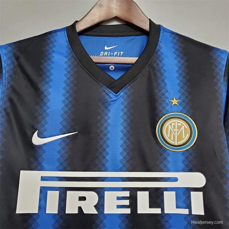 Retro 10/11 Inter Milan Home Long Sleeve Jersey