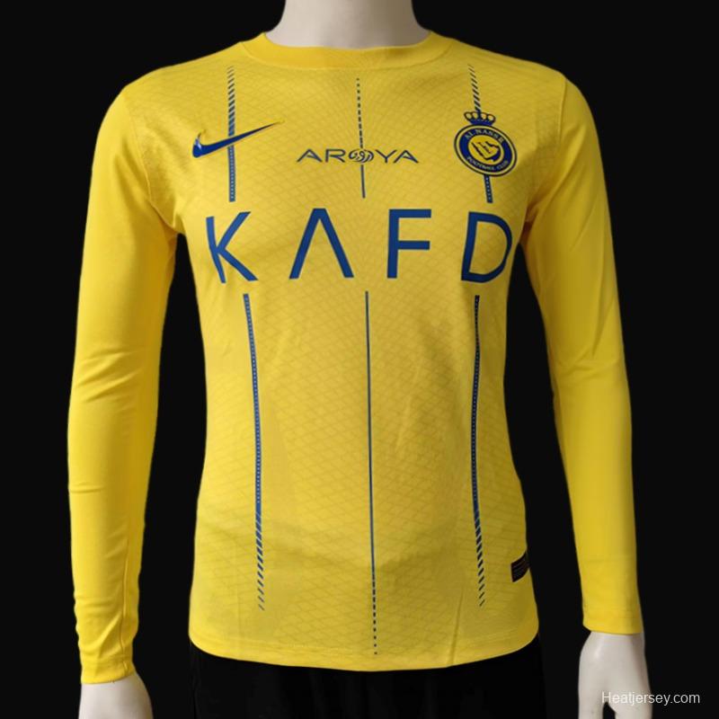 Player Version 23/24 AL-Nassr Home Long Sleeve Jersey