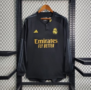 23/24 Real Madrid Black Third Long Sleeve Jersey