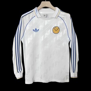 24/25 Leeds United  Adidas LFSTR Retro Long Sleeve White Jersey