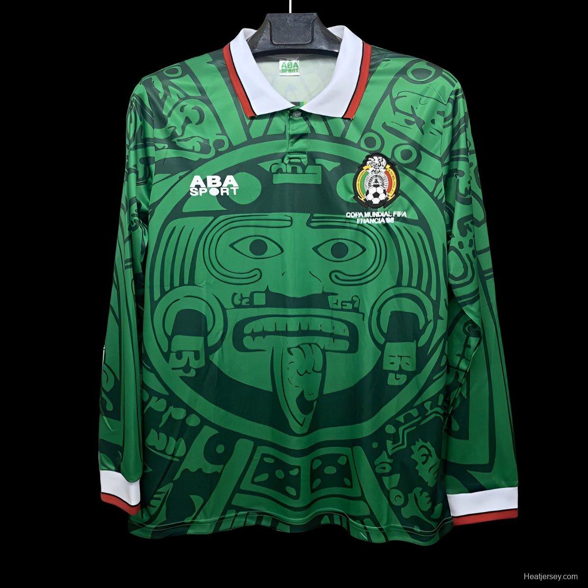 Retro 1998 Mexico Home Long Sleeve Jersey